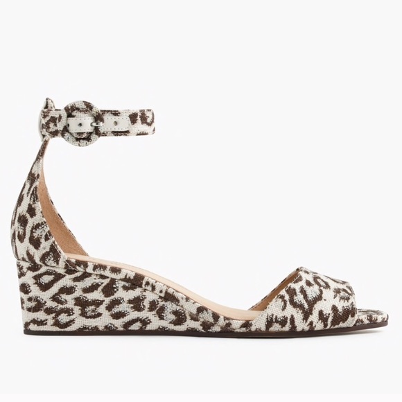 J crew Laila leopard print sandal wedge - Picture 6 of 6